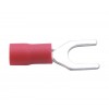 Pre-Insulated Fork Terminal, Red, 3.2mm Stud