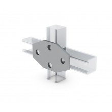 Channel 4 Hole Straight Bar, 80mm, Stainless Steel - Quickfit Version