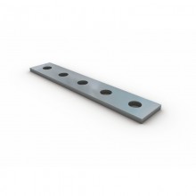Channel 5 Hole Straight Bar, 40mm, Stainless Steel - Quickfit Version