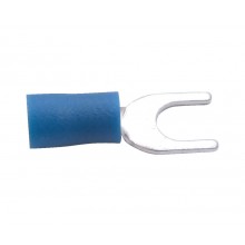 Pre-Insulated Fork Terminal, Blue, 3.2mm Stud