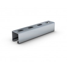 Deep Channel Slotted 41.3mm x 41.3mm, Stainless Steel, 3m