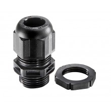 Sprint GLP20+ M20 Cable Gland with Locknut, Black