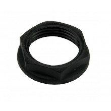 Lock Nut, PVC, Black, 25mm