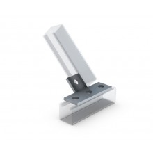Channel 45° Angle Tee Bracket, Stainless Steel - Quickfit Version
