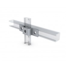 Channel Shallow Normal Top Hat Bracket, Stainless Steel - Quickfit Version