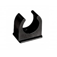Spring Clip PVC Saddle, Black, 25mm