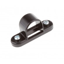 Saddle Clip, PVC, Black, 25mm
