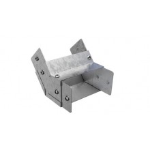 Cable Trunking 45° Internal Bend, 2 Comp, 100 x 100mm
