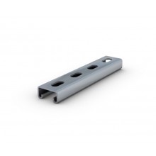 Shallow Channel Slotted 20.6mm x 41.3mm, Stainless Steel, 3m